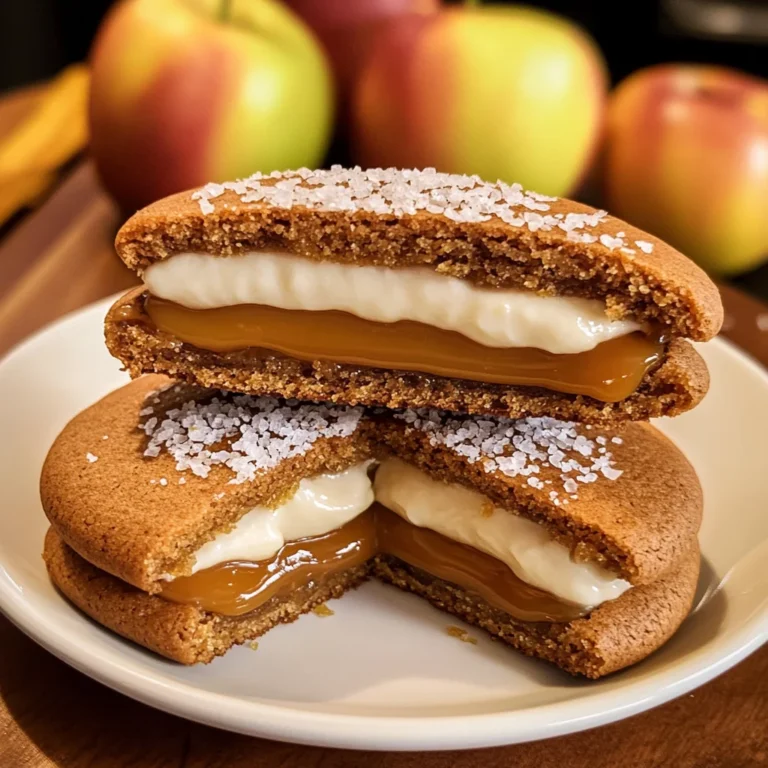 Apple Cider Whoopie Pie cookies with Caramel Filling