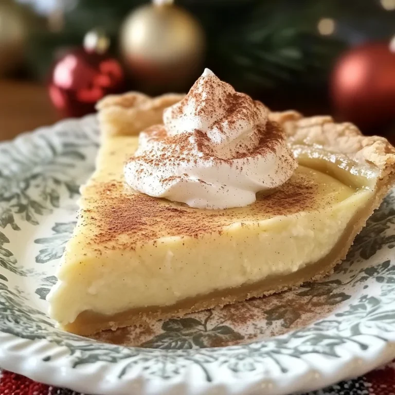 Christmas Eve Cinnamon-Vanilla Creamy Custard Pie Recipe – Festive & Delicious