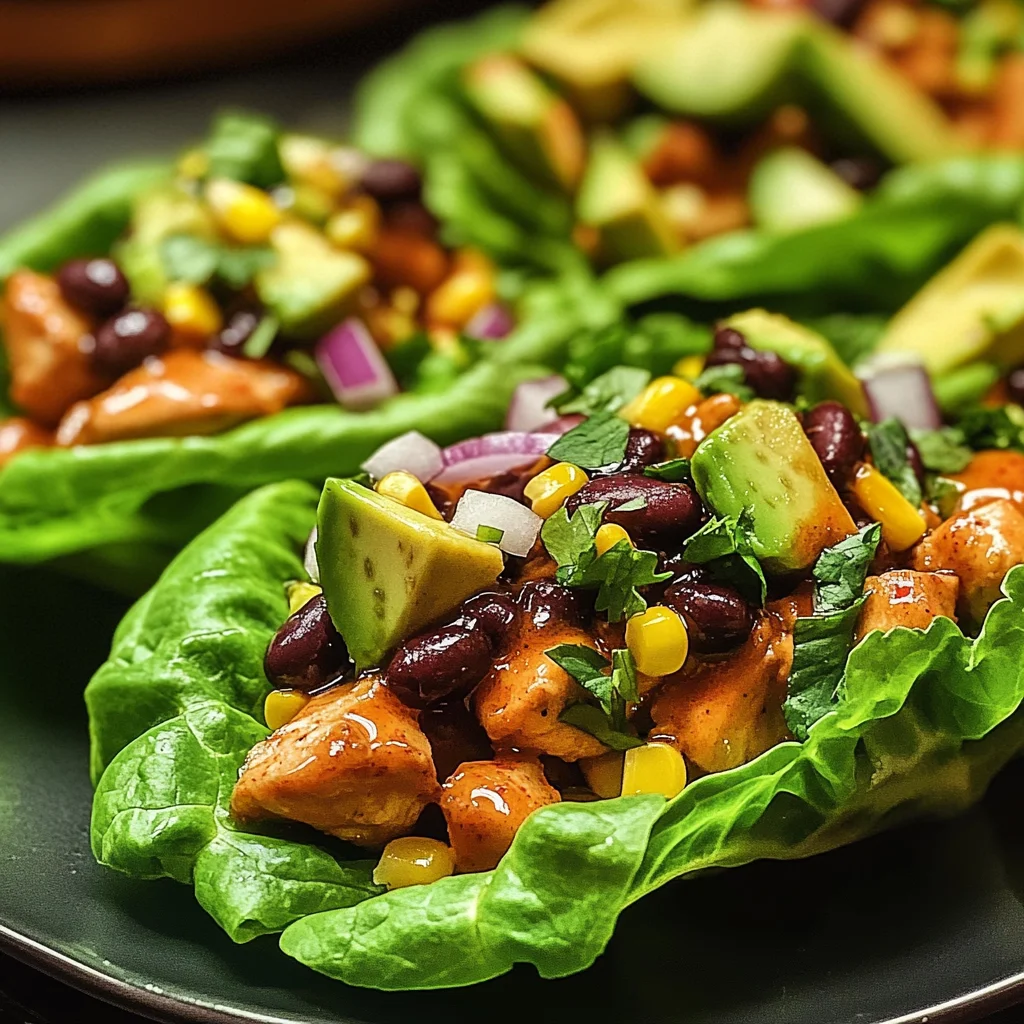 Honey Lime Chicken & Avocado Lettuce Cups