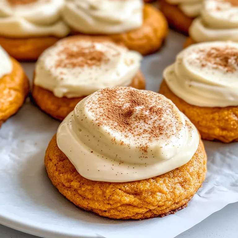 Pumpkin Cookies with Cream Cheese Frosting
