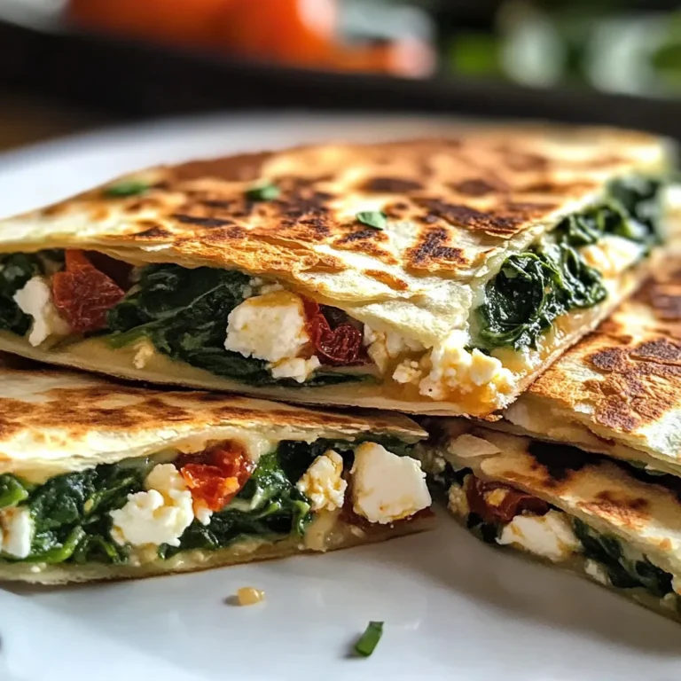 Spinach and Feta Quesadillas
