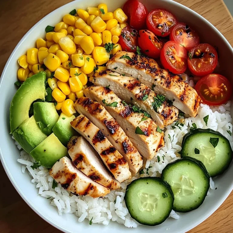 Chicken and Veggie Rice Bowl with Mozzarella