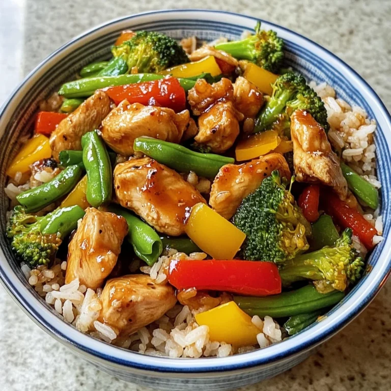 Colorful Chicken & Veggie Stir-Fry with Rice