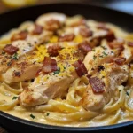 Creamy Chicken Carbonara Skillet