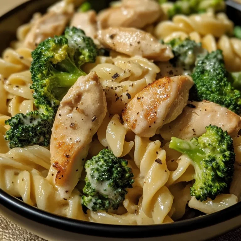 Creamy Garlic Chicken Alfredo with Broccoli