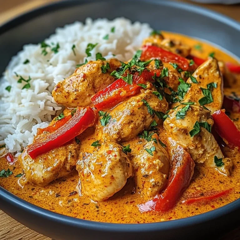 Creamy Paprika Chicken with Rice