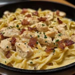 Creamy Skillet Chicken Carbonara with Bacon