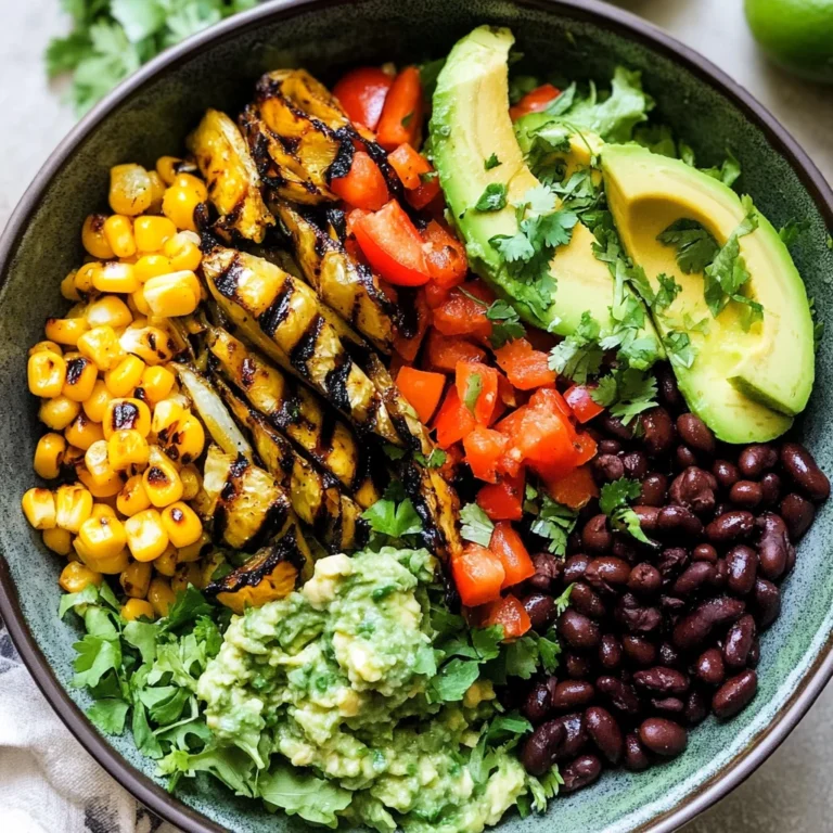 Grilled Veggie Burrito Bowls with Black Beans & Green Rice (Vegetarian, Vegan)