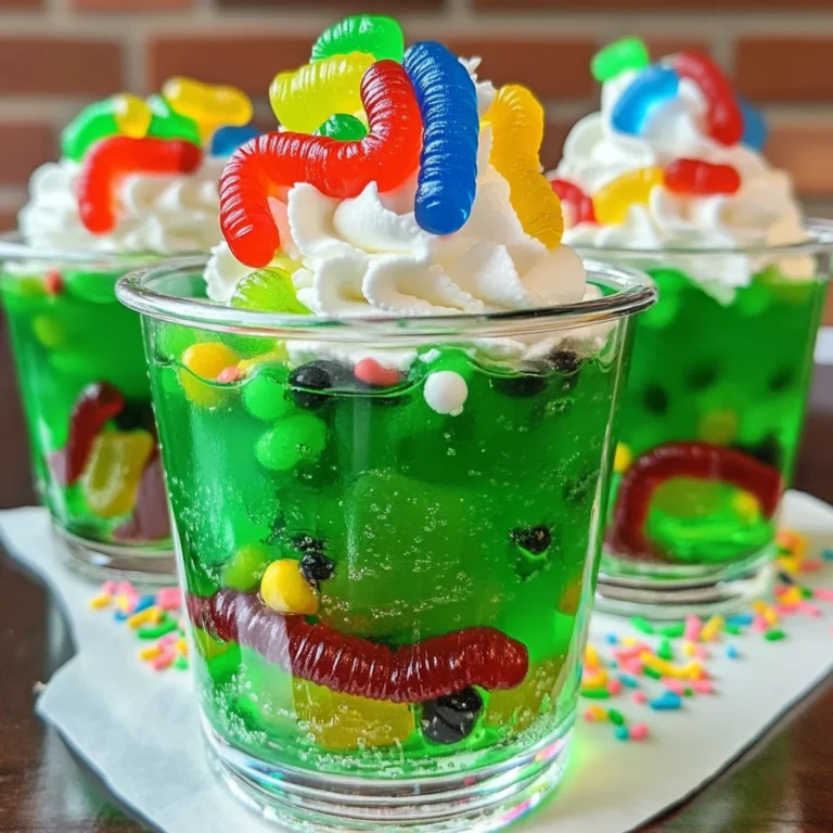 Gummy Worm Jello Cups Recipe