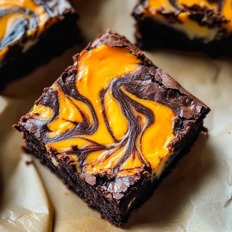Halloween Cream Cheese Swirl Brownies