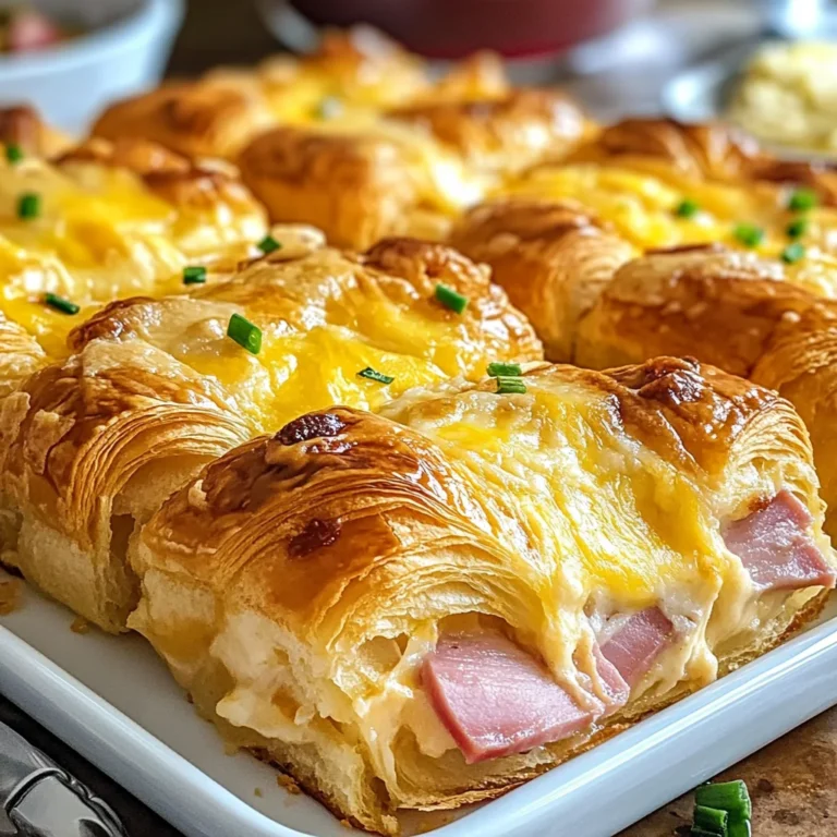 Ham and Cheese Croissant Breakfast Casserole
