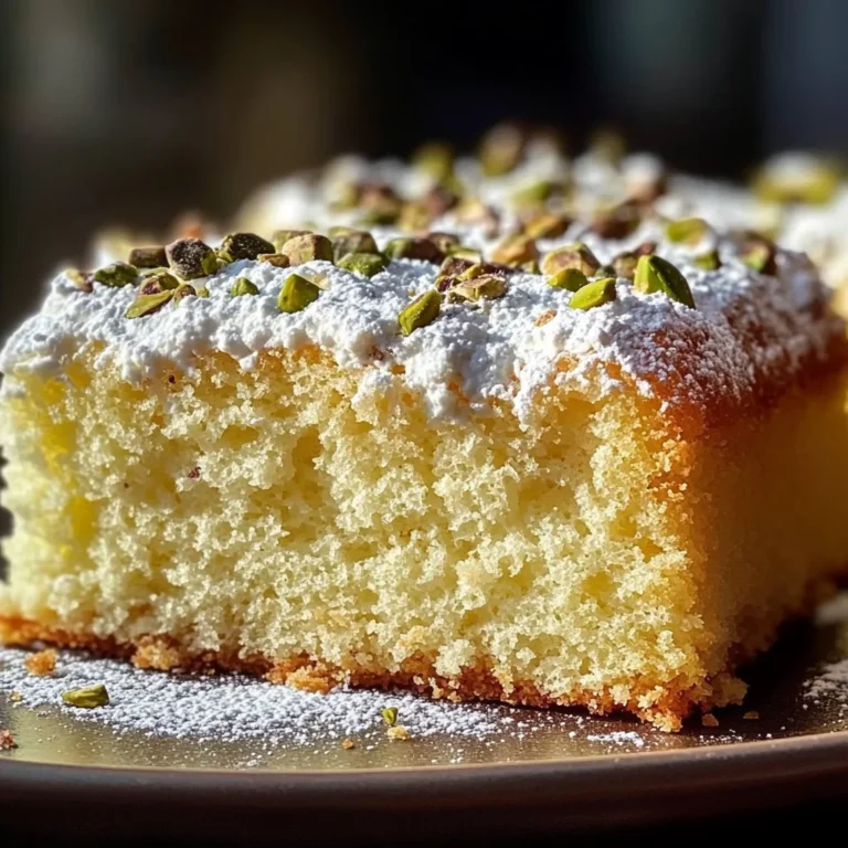 Lemon Pistachio Ricotta Cloud Cake