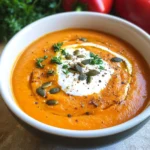 Roasted Butternut Squash and Red Pepper Soup