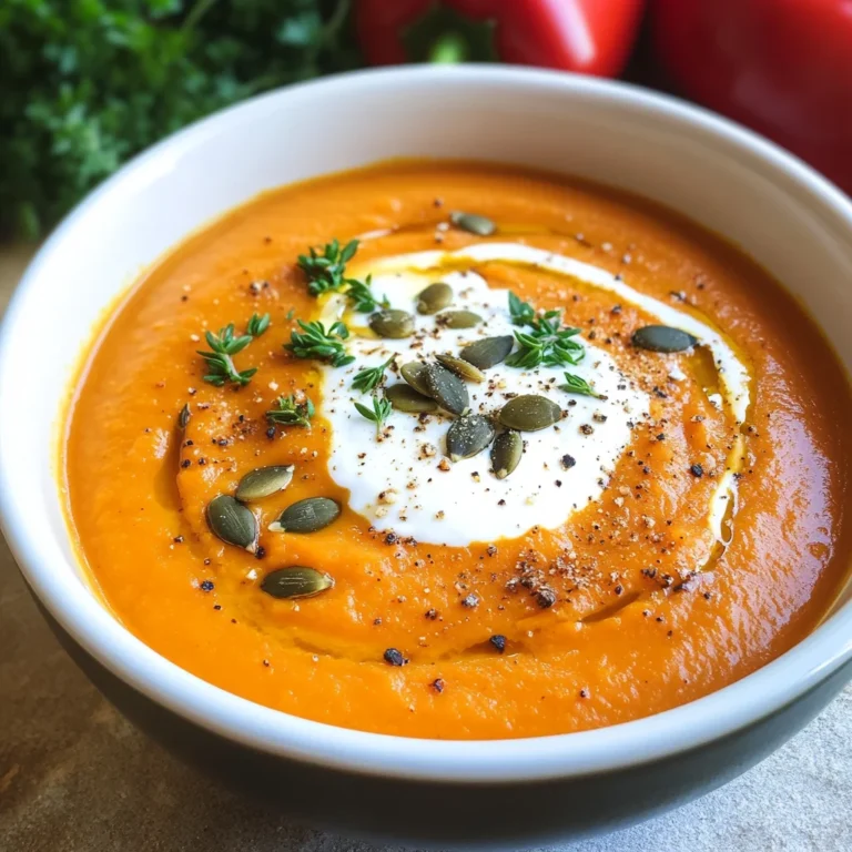 Roasted Butternut Squash and Red Pepper Soup