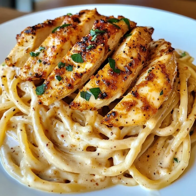 Savory Cajun Chicken over Creamy Parmesan Linguine