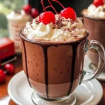 Slow Cooker Chocolate Covered Cherry Hot Chocolate