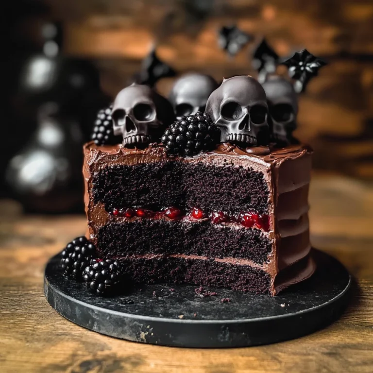 Spooky Black Velvet Halloween Cake