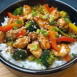 Sticky Teriyaki Chicken Stir-Fry Bowl