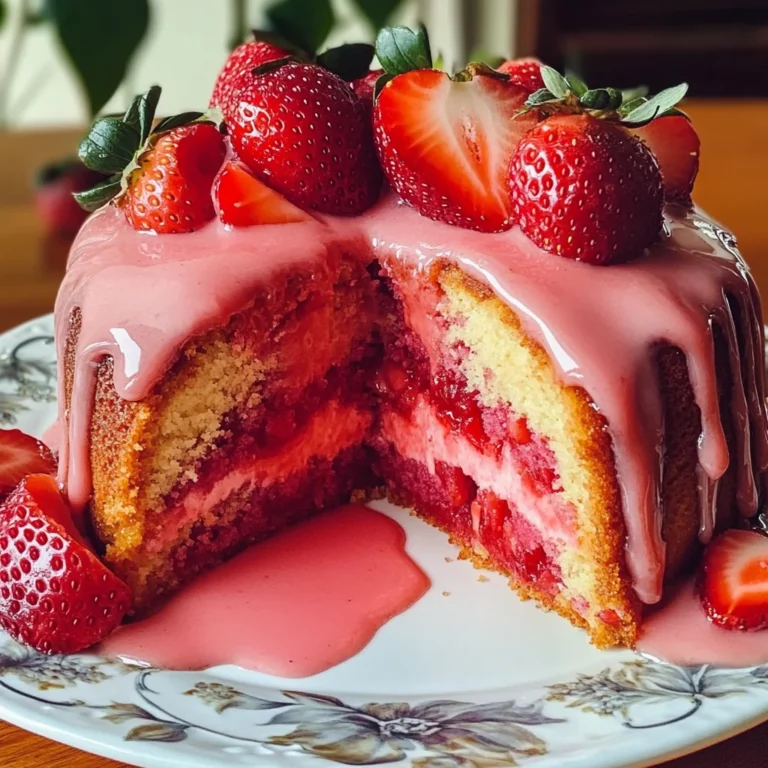 Strawberry Cream Cheese Pound Cake Recipe