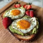 Sunny Avocado Egg Toast with Sweet Strawberries
