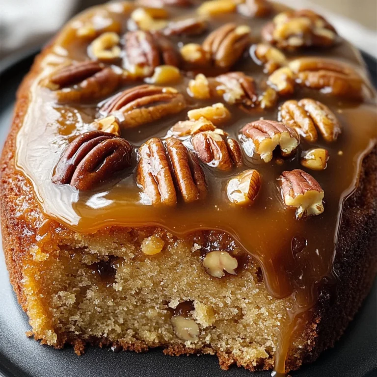 Upside-Down Caramel Pecan Cake