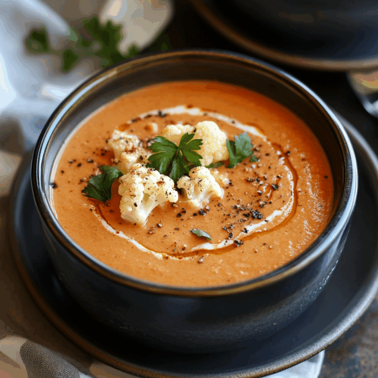 Creamy Vegan Tomato and Cauliflower Bisque