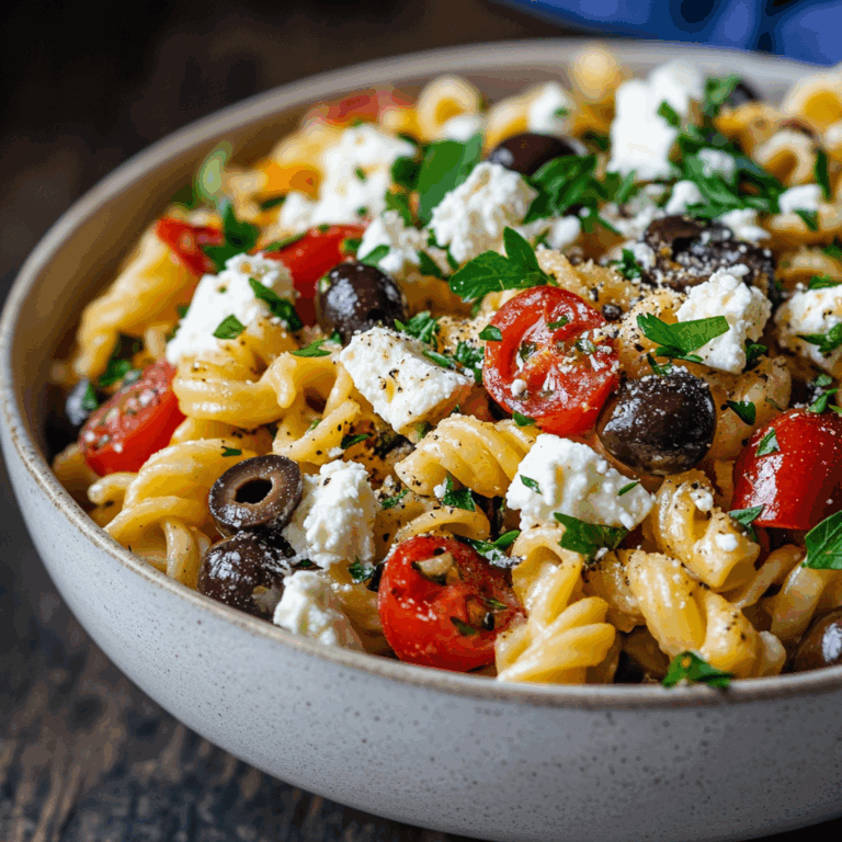 Greek Pasta with Feta and Olives (25-Minutes)