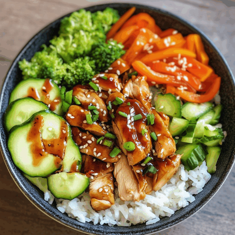 Teriyaki Chicken Rice Bowl with Fresh Veggies