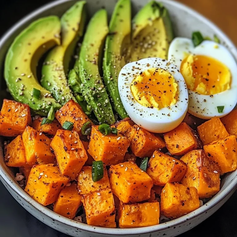 Avocado, Egg & Roasted Sweet Potato Bowl