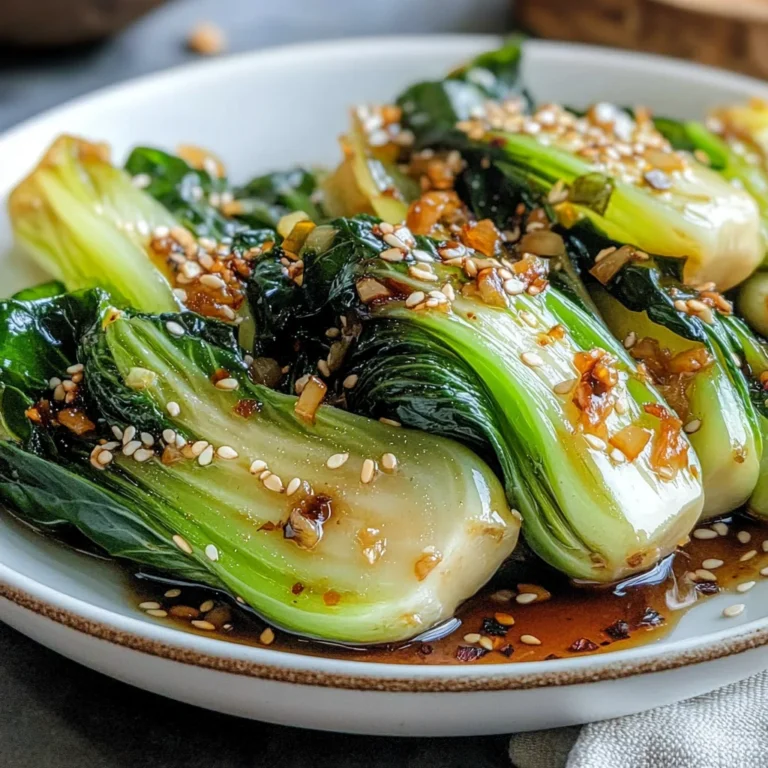 Baby Bok Choy with Soy Sauce and Garlic