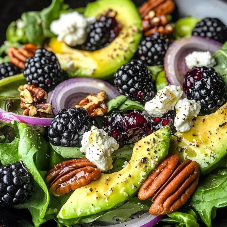 Blackberry & Avocado Salad with Honey Lemon Vinaigrette