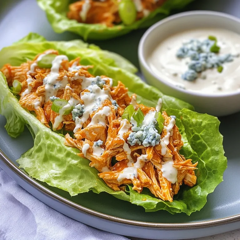 Buffalo Chicken Lettuce Wraps