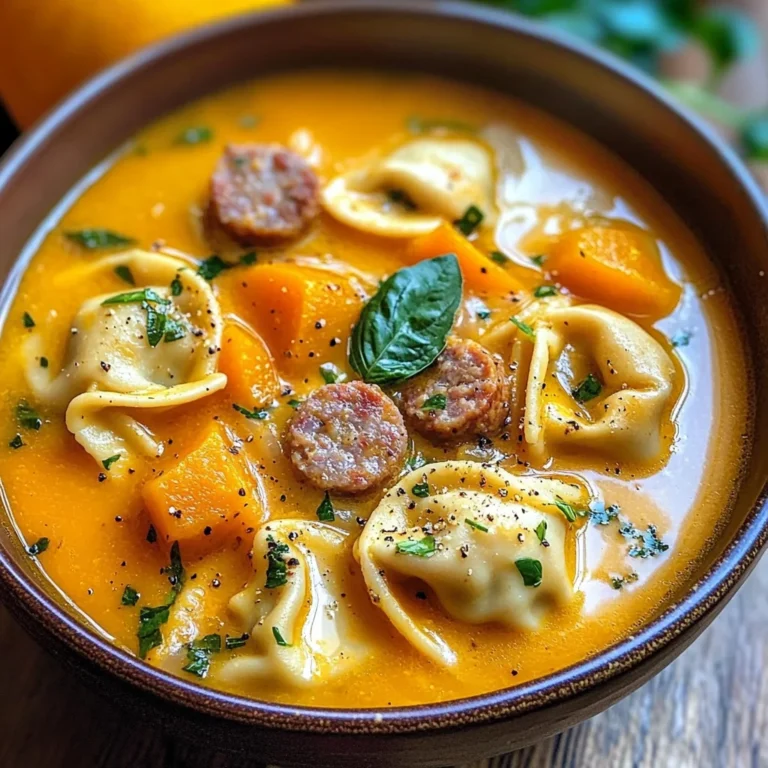 Butternut Squash Sausage Tortellini Soup Recipe
