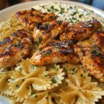 Cheesy Garlic Cajun Chicken Bowtie Pasta