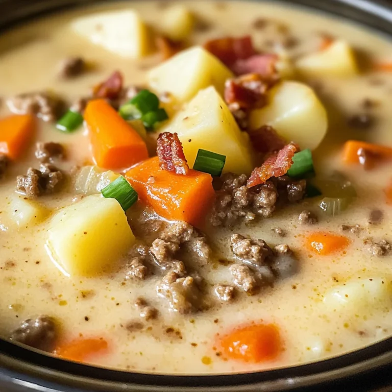 Crockpot Cheeseburger Soup