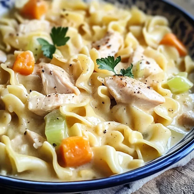 Crockpot Creamy Chicken and Noodles