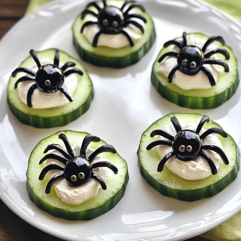 Keto Spider Cucumber Appetizer Bites