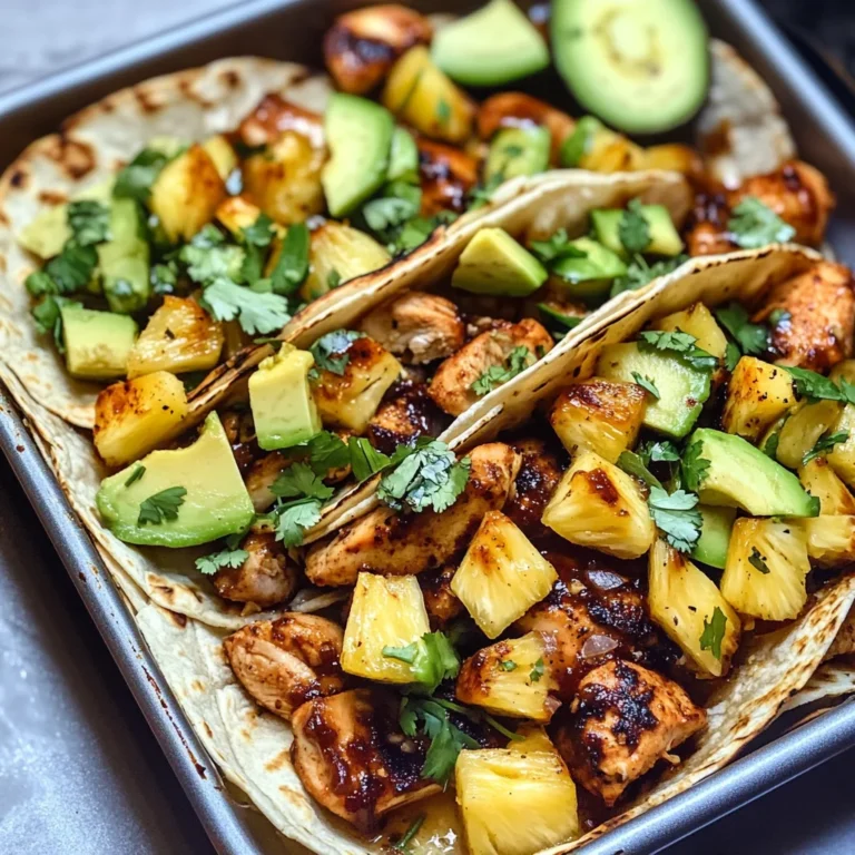 One Pan Chicken & Pineapple Tacos