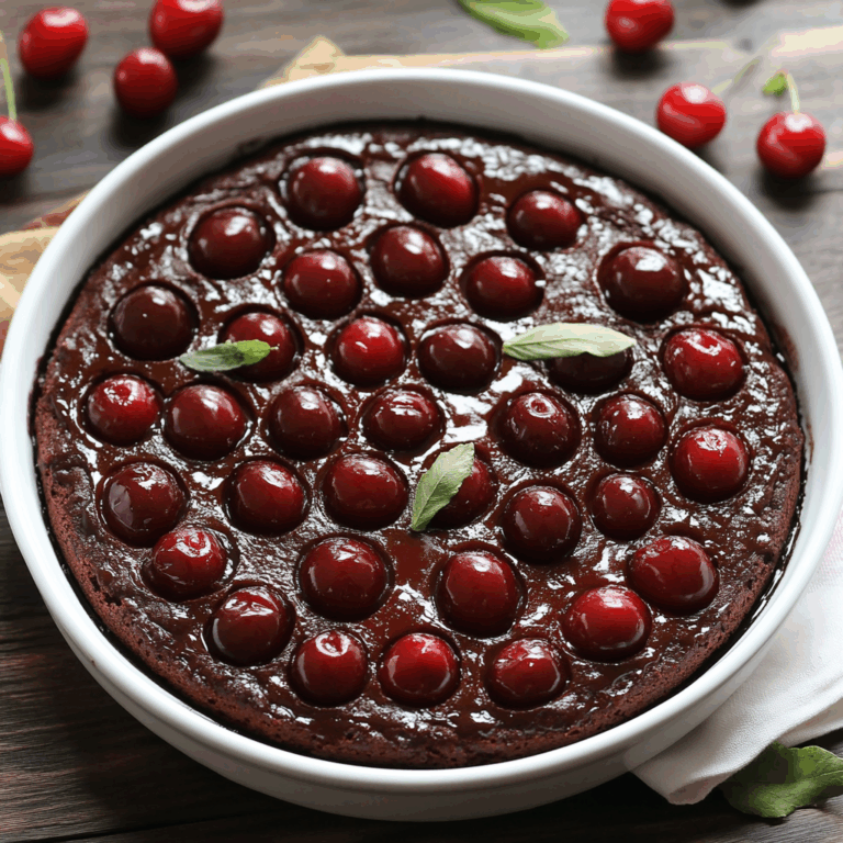 Chocolate Cherry Upside Down Cake