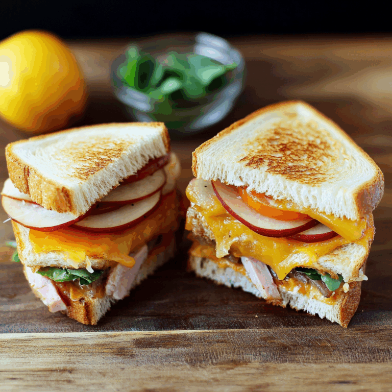 Honey Peach White Cheddar Grilled Cheese Sandwich