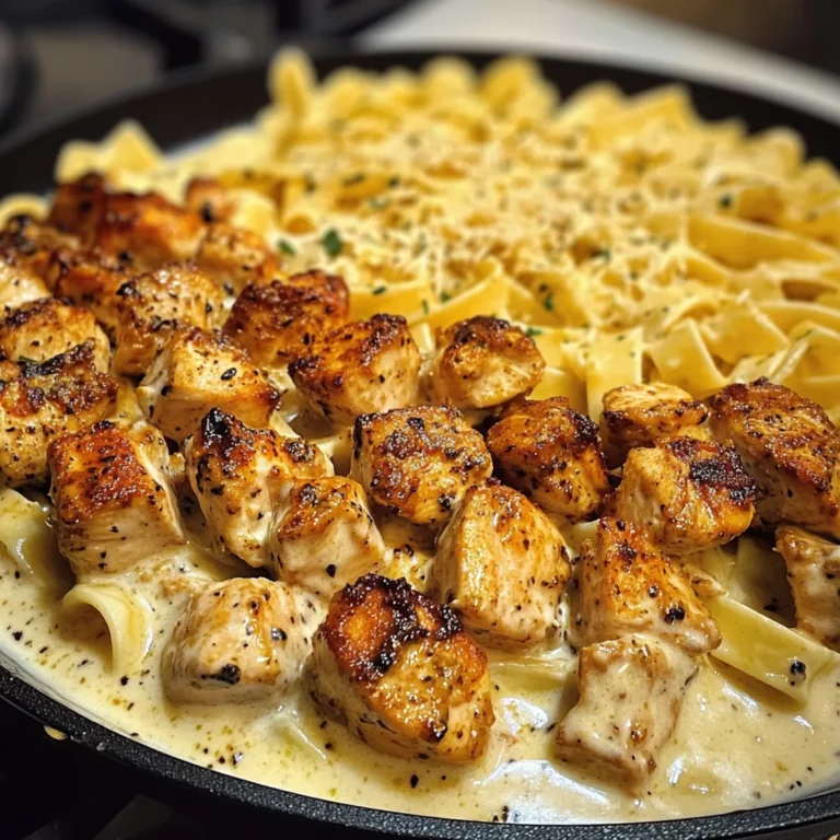 Cajun Chicken Alfredo Fettuccine Pasta with Velveeta Sauce