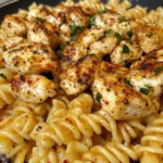 Cajun Chicken Rotini with Mozzarella Garlic Butter Sauce