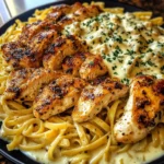 Cajun Garlic Butter Chicken with Creamy Mozzarella Linguine