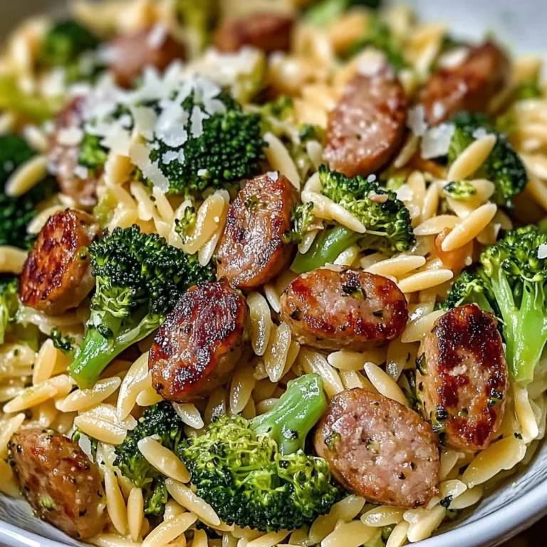 Chicken Sausage Broccoli Orzo