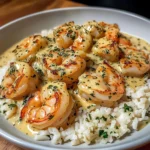 Creamy Garlic Shrimp with Rice