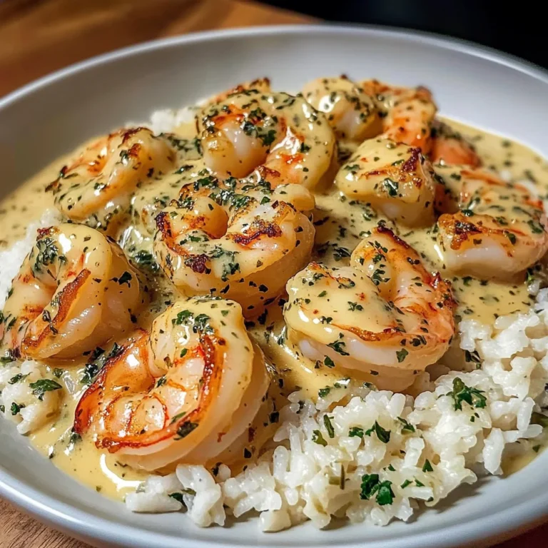 Creamy Garlic Shrimp with Rice