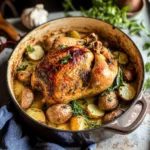 Creamy Lemon and Herb Pot Roasted Chicken