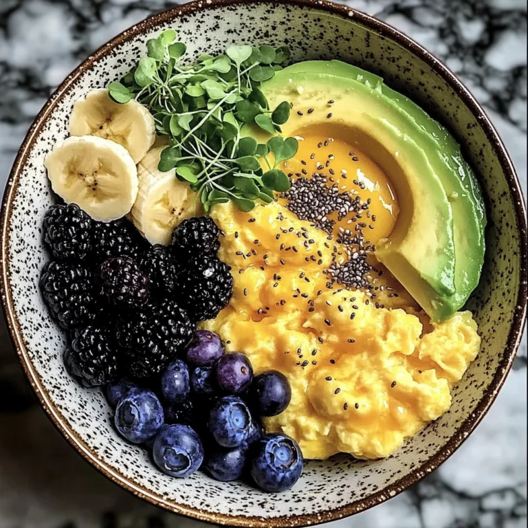 Energizing Scrambled Egg and Fruit Breakfast Bowl