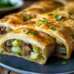 Mushroom and Leek Strudel