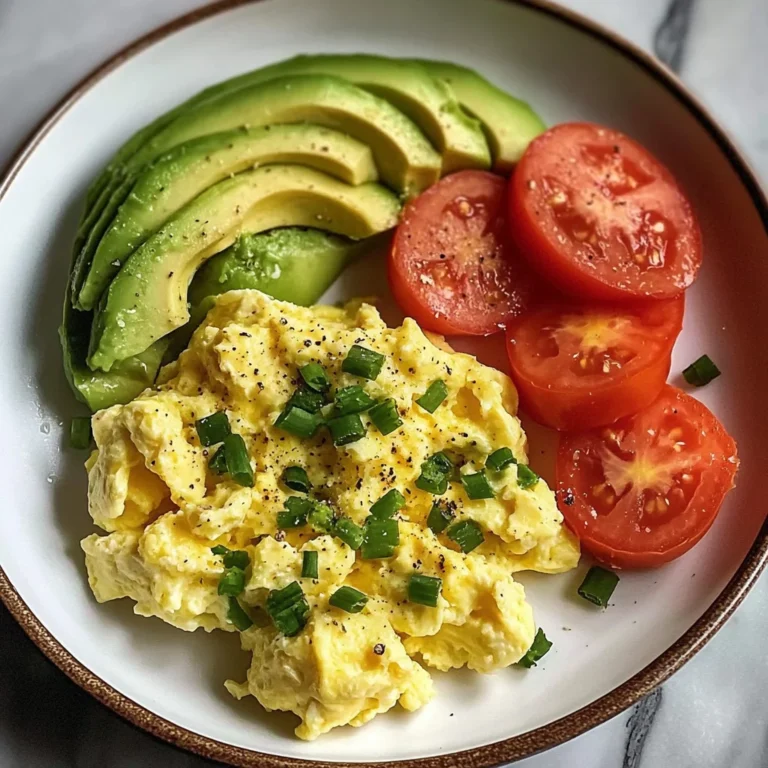Scrambled Eggs with Avocado & Tomato